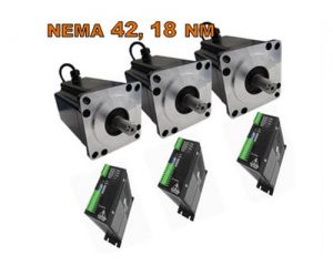 Stepping motor Nema 42 & Drive 80-220V 7.8A x 3 UNITS